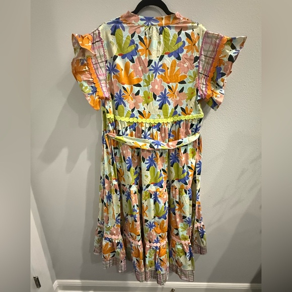NWT CeliaB Seren Dress – Size XL – Multicolor Floral Tiered Midi - Picture 5 of 11